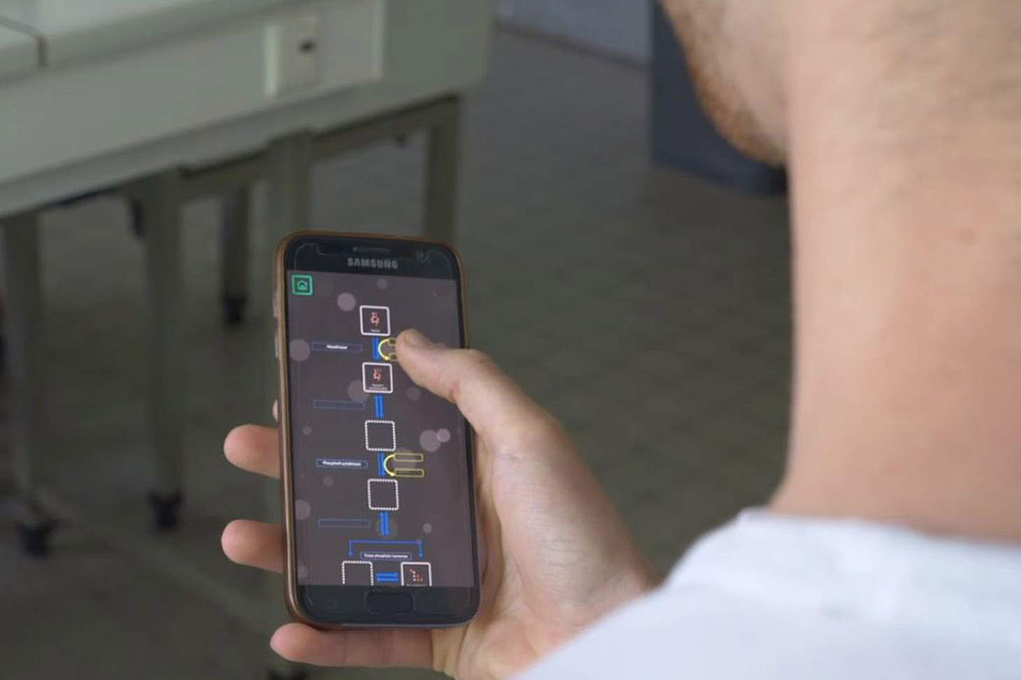 Image de l'application en biochimie intitulée Aminocraft réalisée par des étudiants en informatique de l'UGA