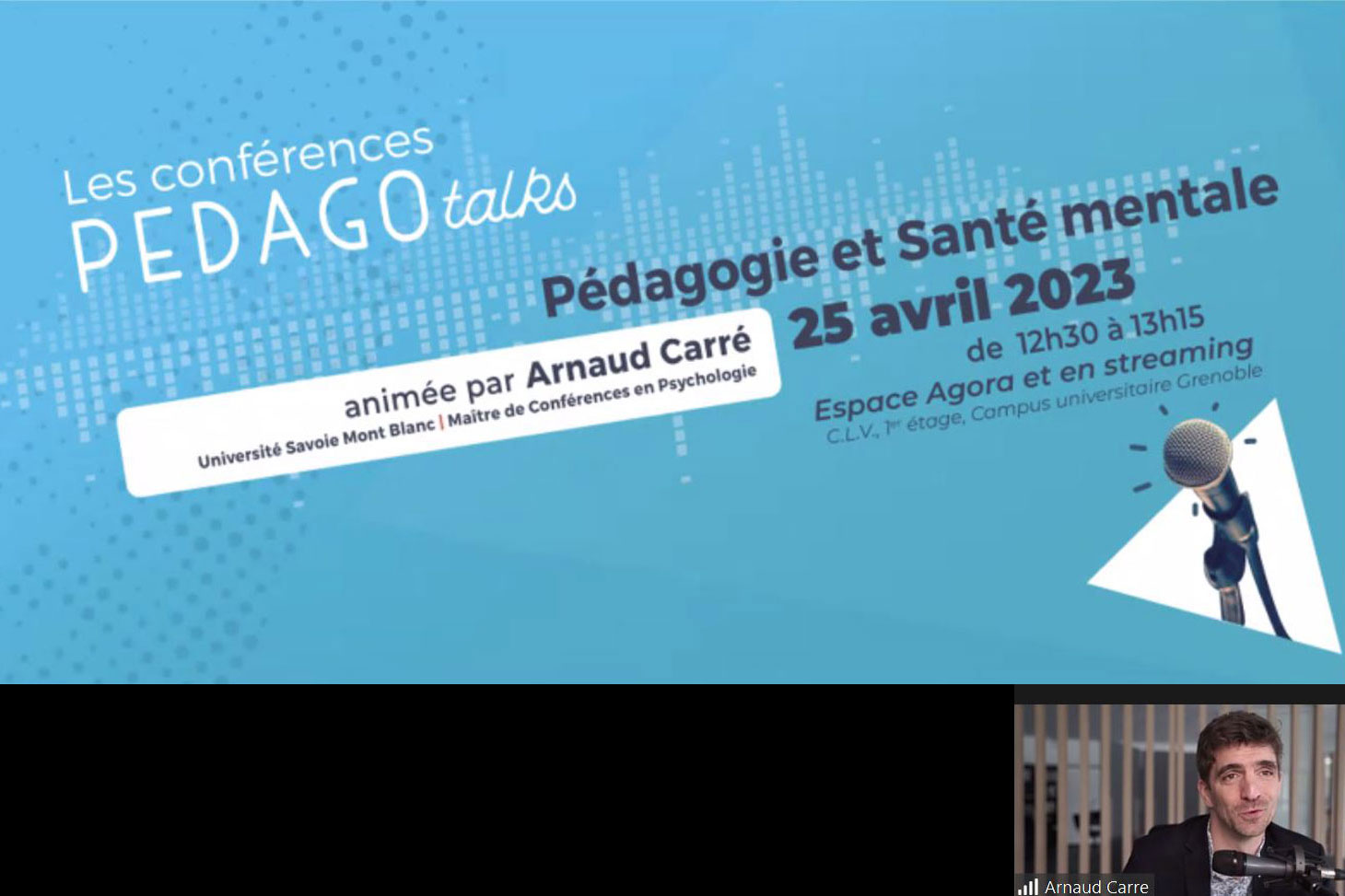 Conférence Pédagotalks pour se questionner sur l'accompagnement de la santé mentale à l'université